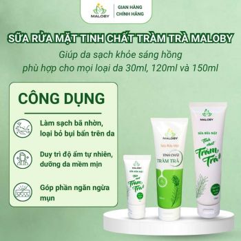 Sữa rửa mặt tinh chất Tràm Trà Maloby - Dành Cho da dầu mụn